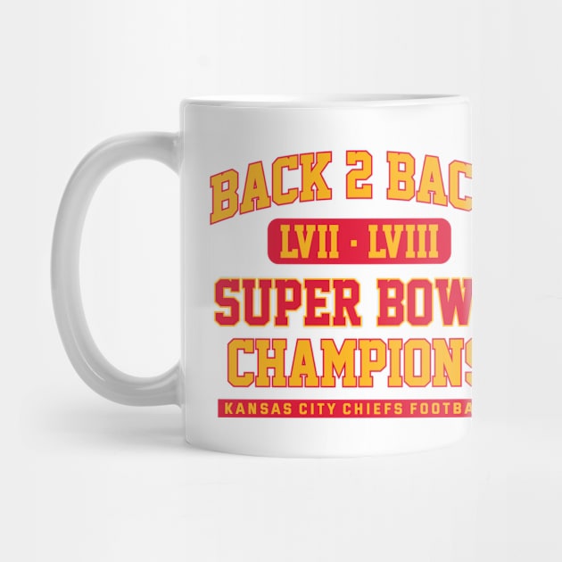 Back 2 Back Super Bowl Champions LVIII Kansas City Chiefs by GraciafyShine